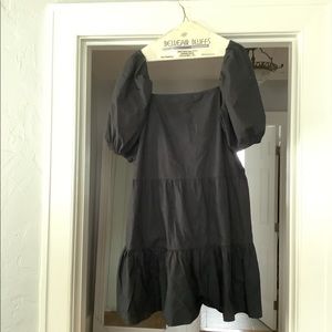 Square neck black dress from H&M